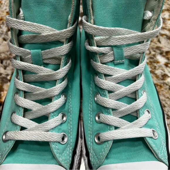 Converse Teal High-Top Sneakers - Picture 6 of 9